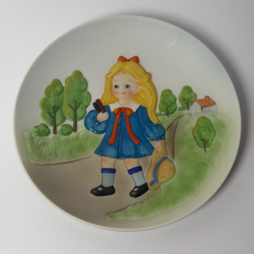 Royal Cornwall Bill Mack Dorothy's Day Off To School Collector Plate 1980 3D